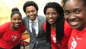 Trinidad and Tobago Olympic Committee President Brian Lewis with Rheeza Grant, Kwanieze John and Chanelle Young, the driving forces behind the country's successful bid to host the 2021 Commonwealth Youth Games ©TTOC Trinidad and Tobago Olympic Committee President Brian Lewis with Rheeza Grant, Kwanieze John and Chanelle Young, the driving forces behind the country's successful bid to host the 2021 Commonwealth Youth Games ©TTOC
