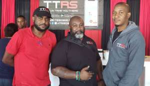 TTRideShare directors (from left) Gerrard Small, Jadon LaCroix and Dwight Housand at Gulf City Mall, Lowlands. TTRideShare directors (from left) Gerrard Small, Jadon LaCroix and Dwight Housand at Gulf City Mall, Lowlands.